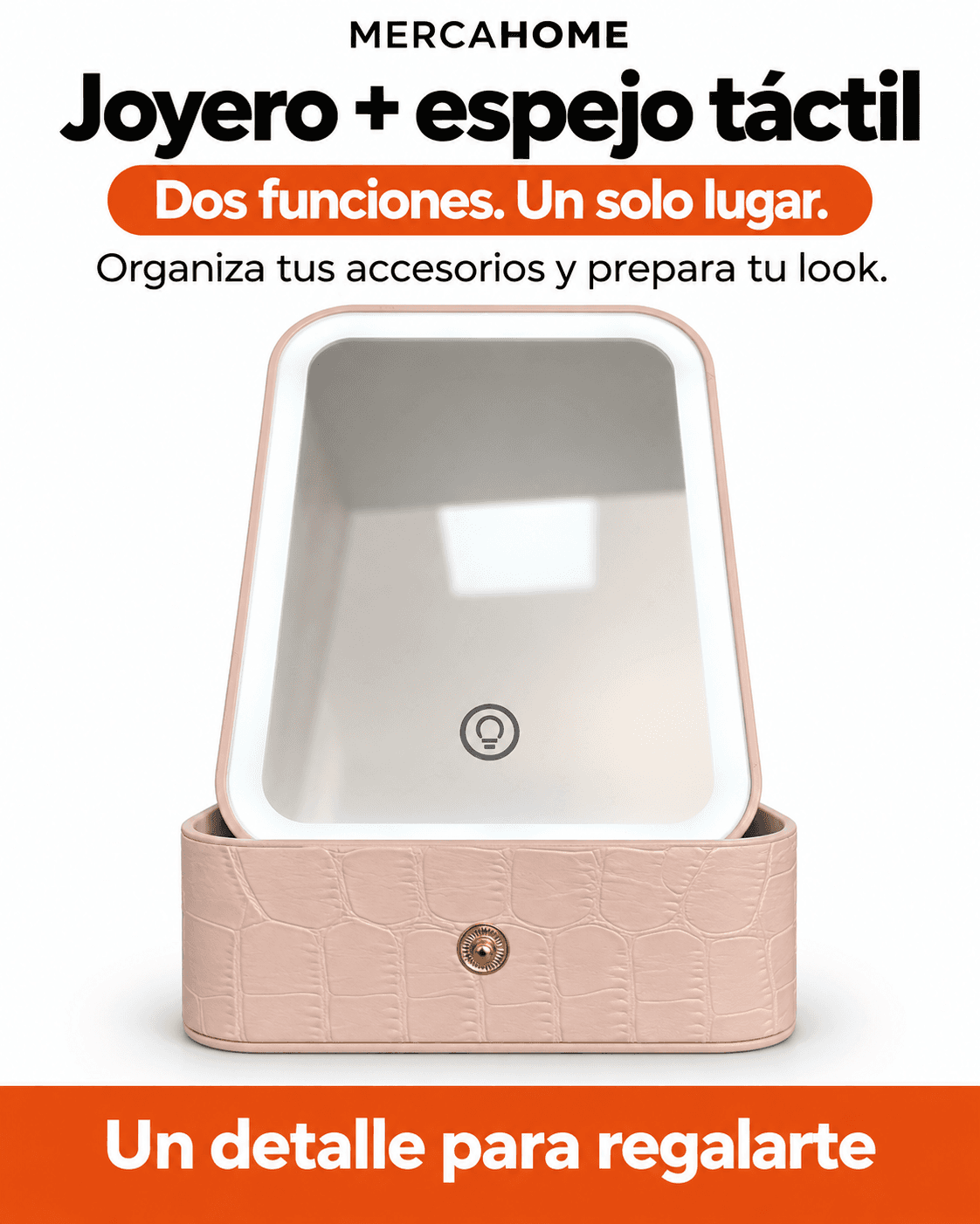 Joyero Organizador con Espejo Táctil